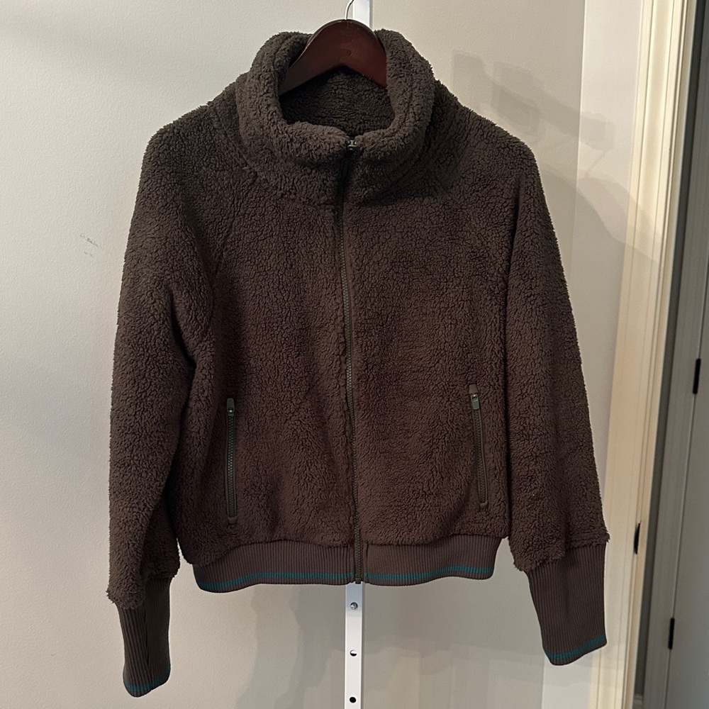 Athleta Brown/Olive Fleece Jacket